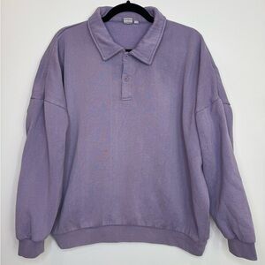 Simons Twik Purple relaxed polo collar Top size medium